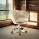preview thumbnail 1 of 27, VANITII Accent Chair Swivel Vanity Chair Office Desk Chair With Wheels Modern Height Adjustable Pink/Grey/White