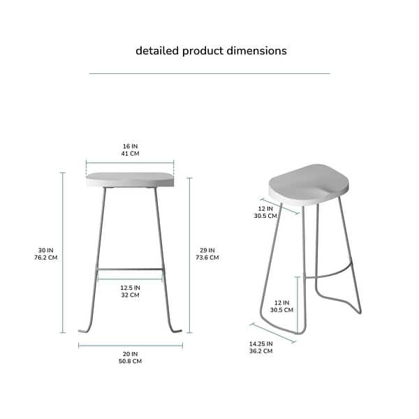 dimension image slide 0 of 7, MH London Romboss Handmade Mango Wood Saddle Seat Stool