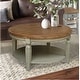 preview thumbnail 16 of 24, Vista Round Coffee Table Distressed Hickory/Stone