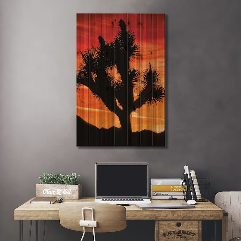 Joshua Tree Views VI Print On Wood by Rachel Perry - Multi-Color