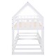 preview thumbnail 12 of 16, Twin over Twin House-Shaped Design Bunk Bed with Fence and Door, White