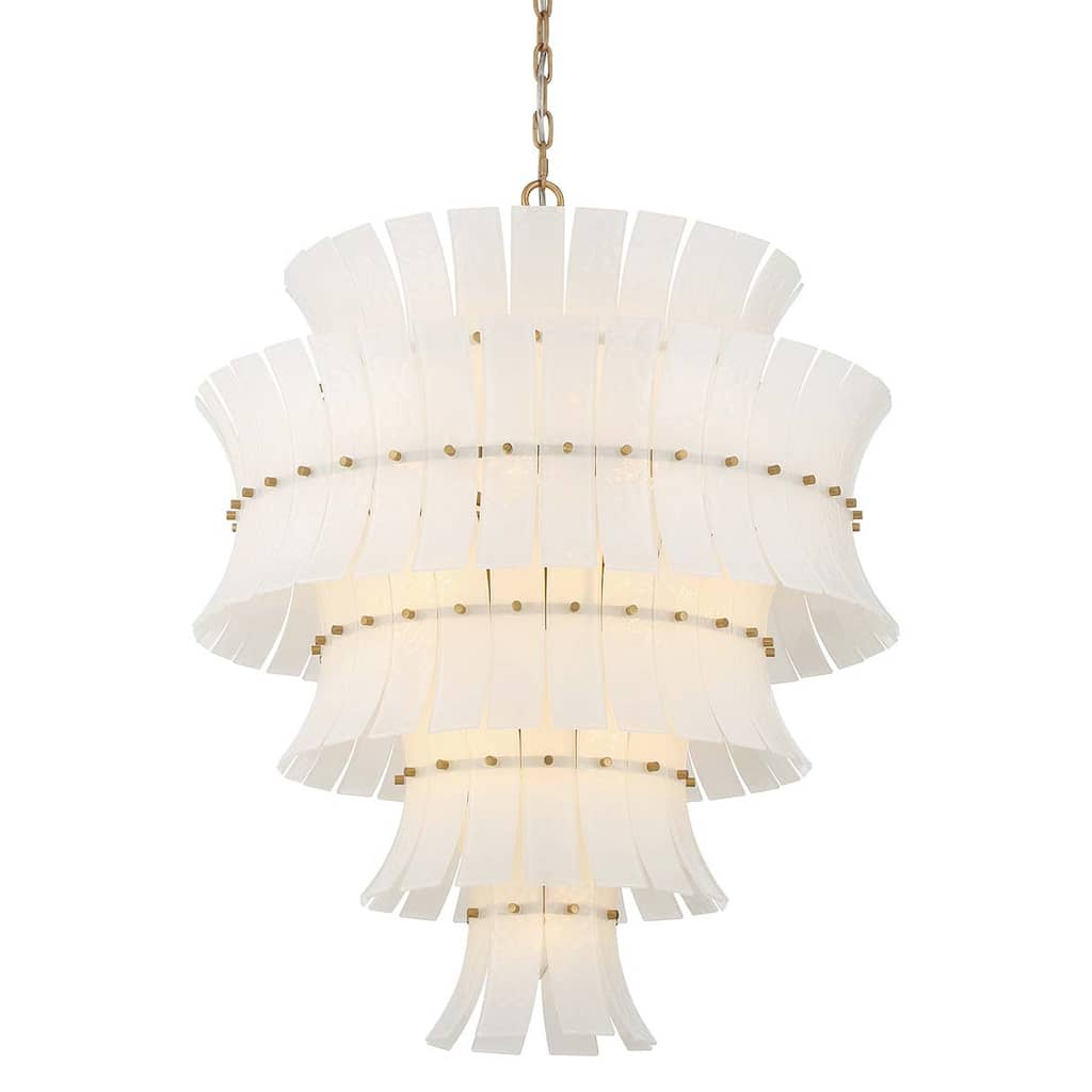 Crystorama Lighting Group ABI-2008-WH Abigail 21 Light 30" Wide
