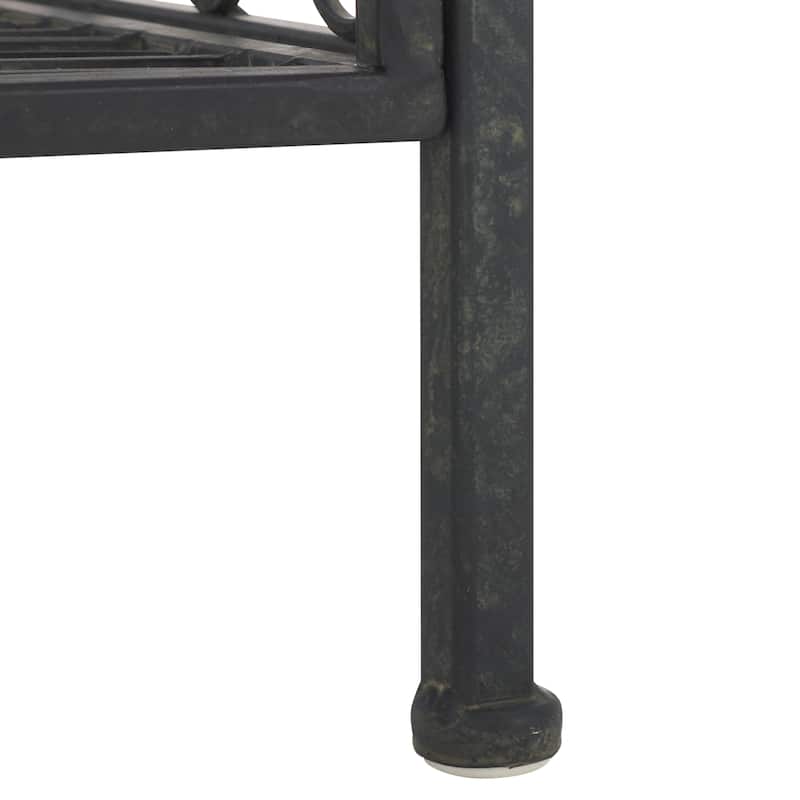 SAFAVIEH Outdoor Abigale Victorian Scroll Iron 3-Tier Shelf - 28"W x 12"D x 42"H