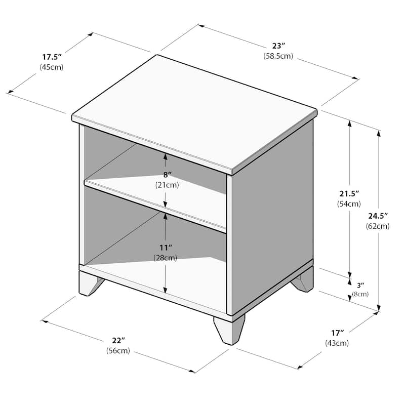 Max and Lily Nightstand with Shelf