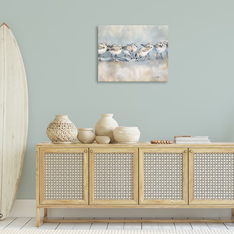 Stupell Sandpiper Birds Mirage Canvas Wall Art Design By Ramona Murdock