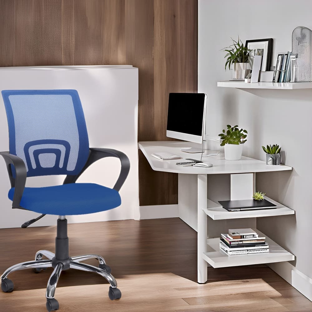 Ergonomic Home Office Desk Chair with Adjustable Lumbar Support