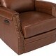 preview thumbnail 36 of 49, Kunibert Multifunctional Genuine Leather Nursery Chair with Metal Swivel Base Set of 2 by HULALA HOME