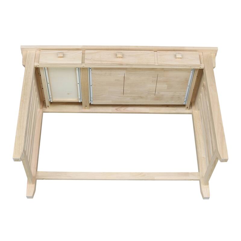 Mission Solid Wood Unfinished Computer Desk