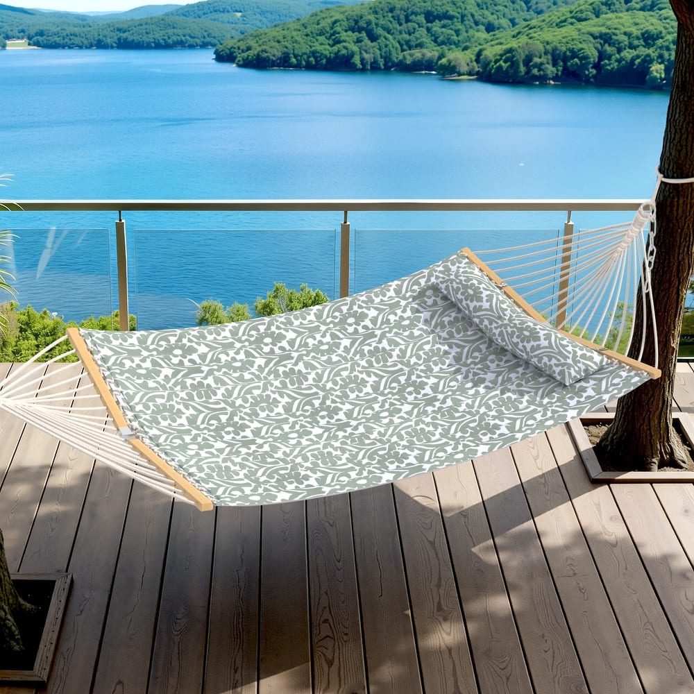 EROMMY Modern Portable Hammock, Hand-Woven Ropes, Anti-Tipping Design for Backyards, Beaches & Campsites