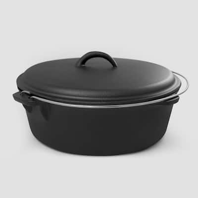 CookPro 8.25 Qt. Camp Dutch Oven with Handle & Pre-Seasoned