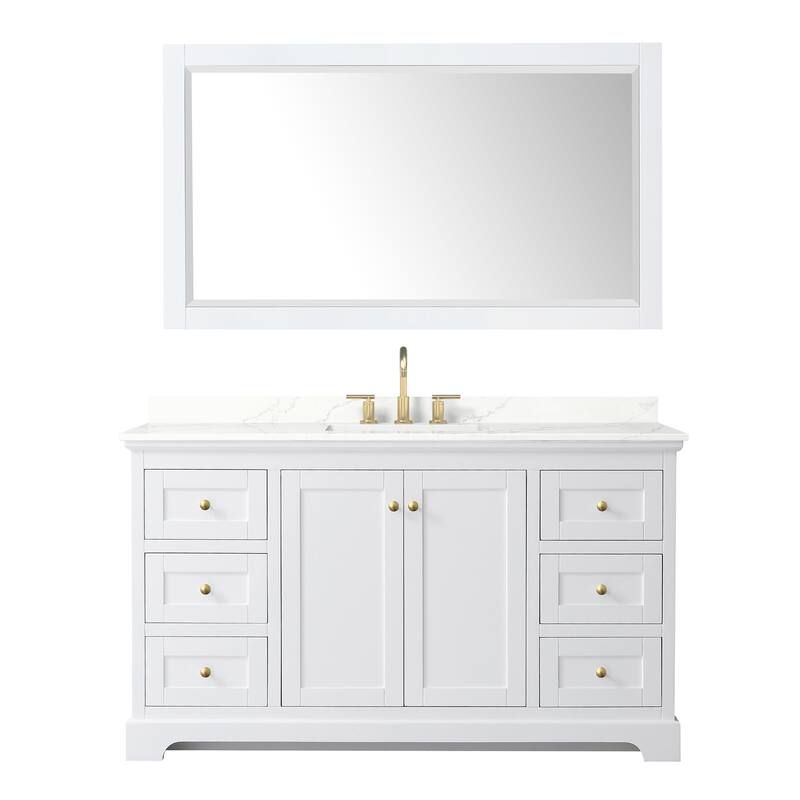 Wyndham Collection WCV232360S-QTZ-US3M58 Avery 60" Free Standing