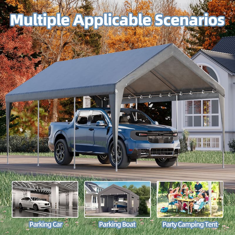 Heavy-Duty Carport Replacement Canopy, Rainproof & UV-Resistant, Canopy Only (Frame Not Included), Ideal for Cars