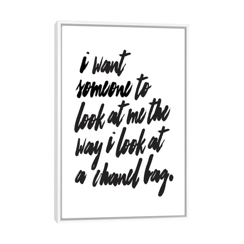 iCanvas "Chanel Bag" by Honeymoon Hotel Framed Canvas Print - White - 40x26