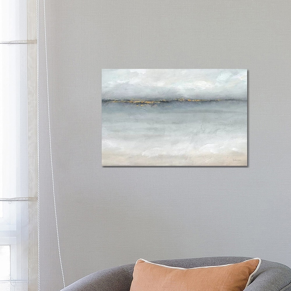 iCanvas "Serene Sea Grey Gold Landscape" by Cynthia Coulter Canvas Print