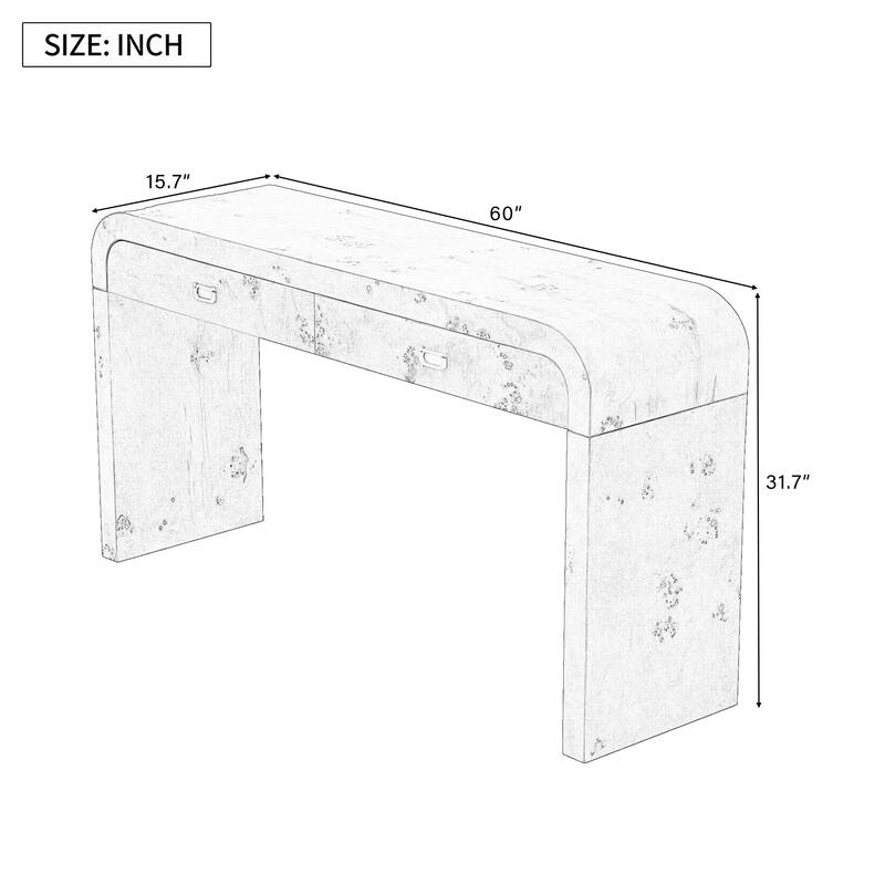 Round Corner Design Console Table Entryway Hallway Table Living Room Accent Table