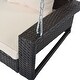 preview thumbnail 17 of 47, 2-Person Wicker Hanging Porch Swing with Chains, Cushion and Pillow