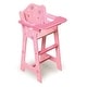 preview thumbnail 2 of 5, Badger Basket Blossoms and Butterflies Doll High Chair - Pink