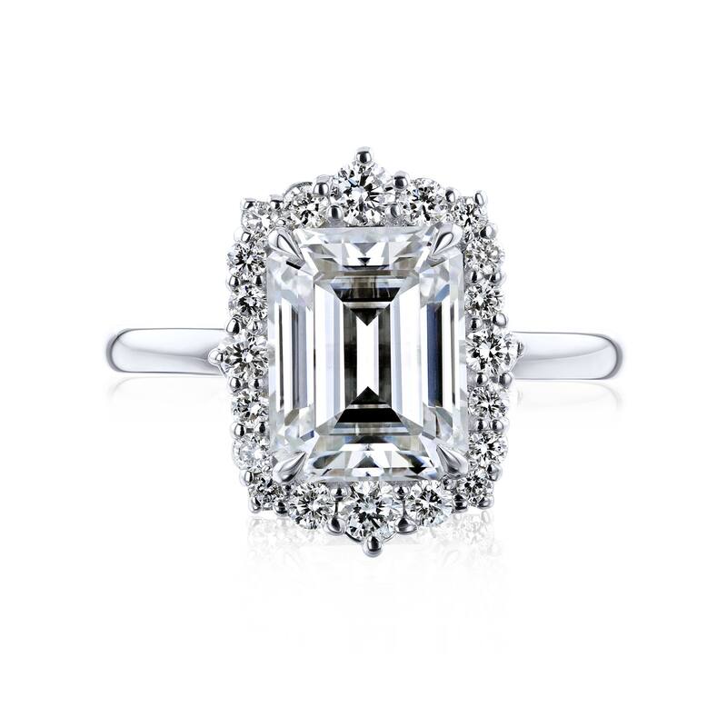 Annello by Kobelli 14k Gold Forever One Elizabeth Engagement Ring (DEF/VS, DEF/VS) - White - 10.5