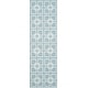 preview thumbnail 25 of 29, Martha Stewart by SAFAVIEH Square Dance Wool/ Banana Silk Rug 2'3" x 7' Runner - Geyser Blue - Runner