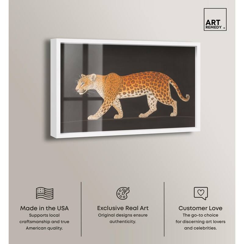 Golden Leopard Shadowbox by Art Remedy