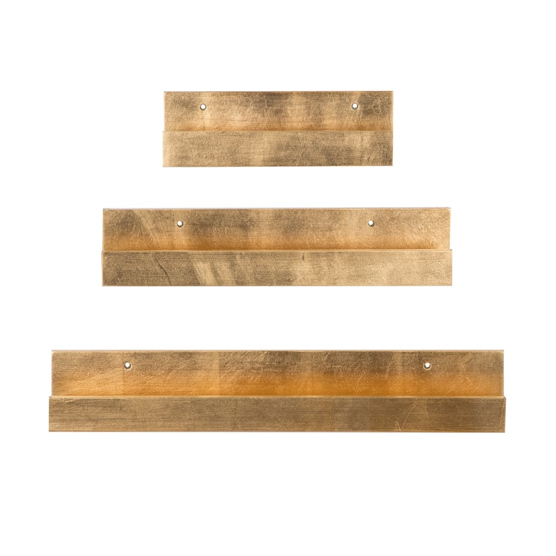 Levie 24 inch 2-Pack Wood Wall Picture Frame Holder Ledge