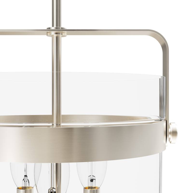 Hunter Karloff Clear Glass Bell-Shaped Pendant - Kitchen Island, Dining Room, Entry - Modern Farmhouse, Rustic, Industrial