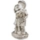 preview thumbnail 6 of 4, Solar Lighted Hugging Girl and Boy Outdoor Garden Statue - 16"