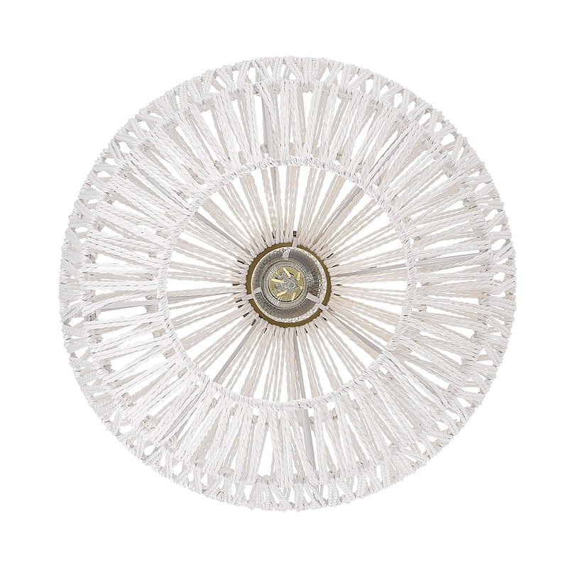 Florence 14" Wide 1-Light Medium Pendant with Rope Shade