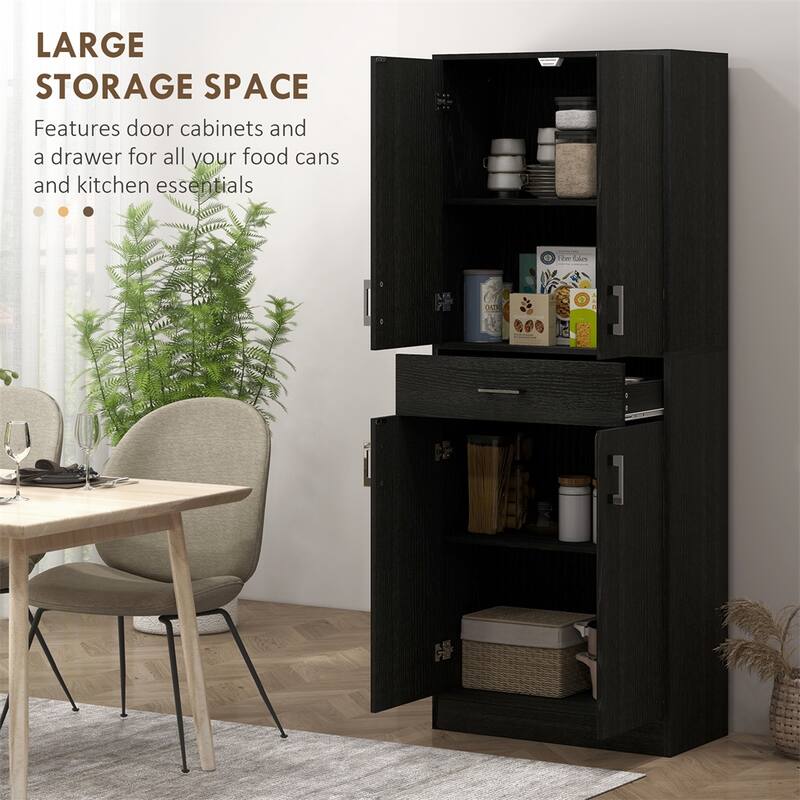 71" Kitchen Pantry Cabinet w/Drawer,Freestanding Tall Storage Cabinet
