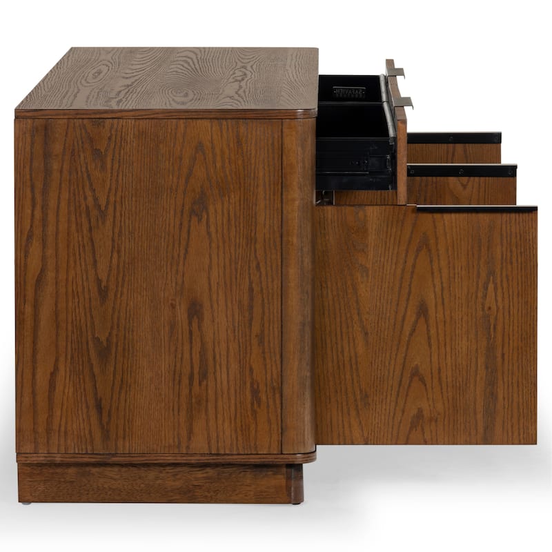 SAFAVIEH Couture Gabrietta 2 Drawer Wood TV Stand - 60"W x 18"D x 24"H
