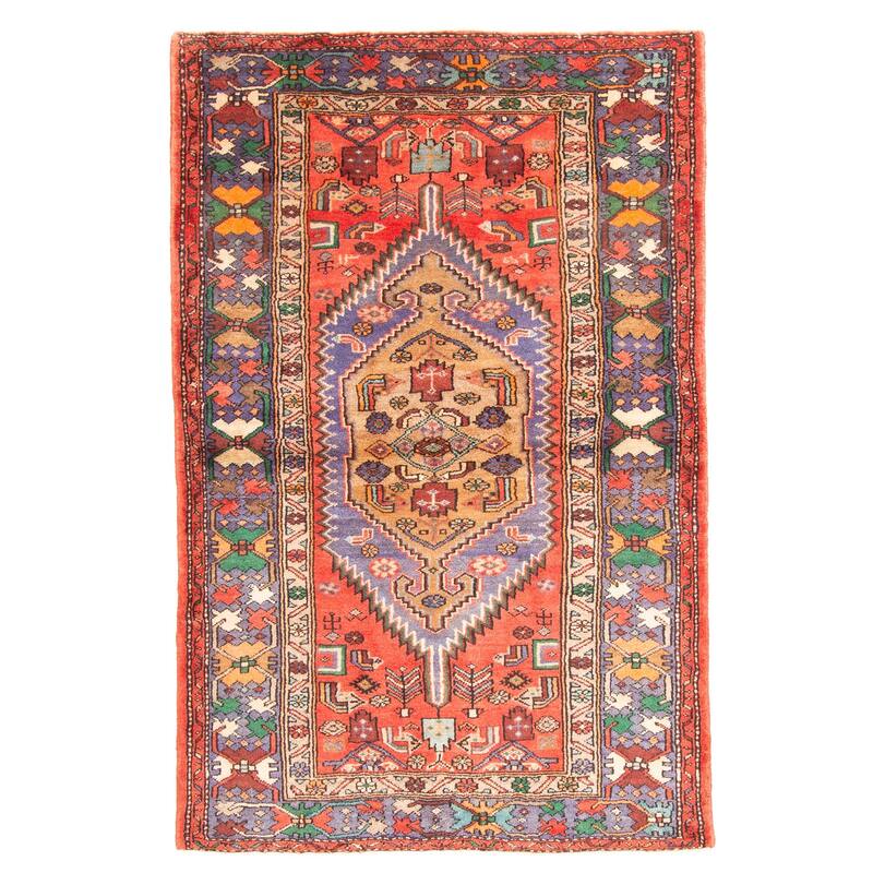 ECARPETGALLERY Hand-knotted Andelz Red Wool Rug - 4'7 x 7'2