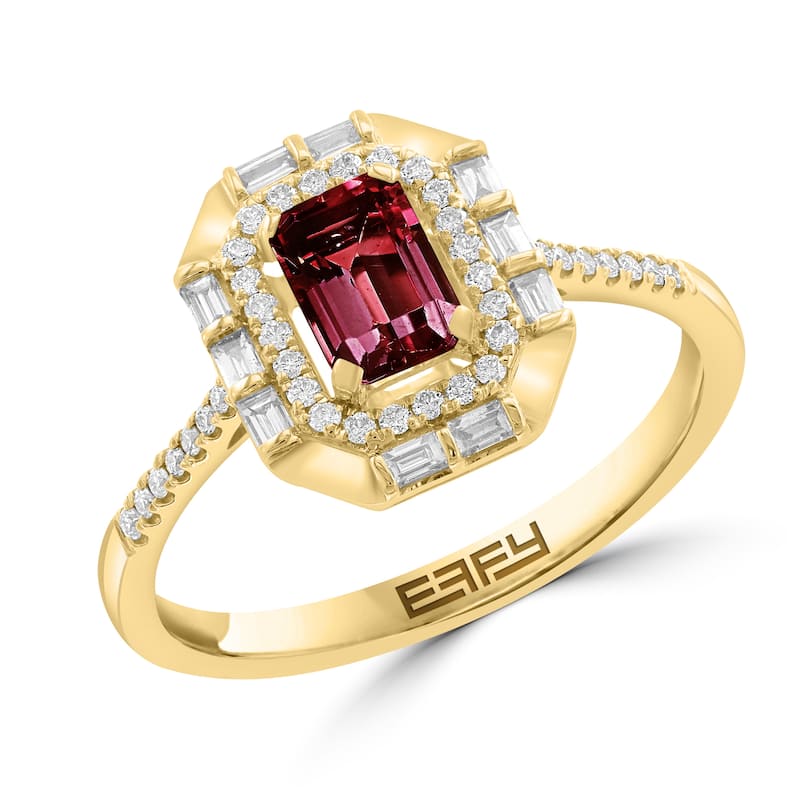 EFFY 14K Gold Diamond,Garnet Ring