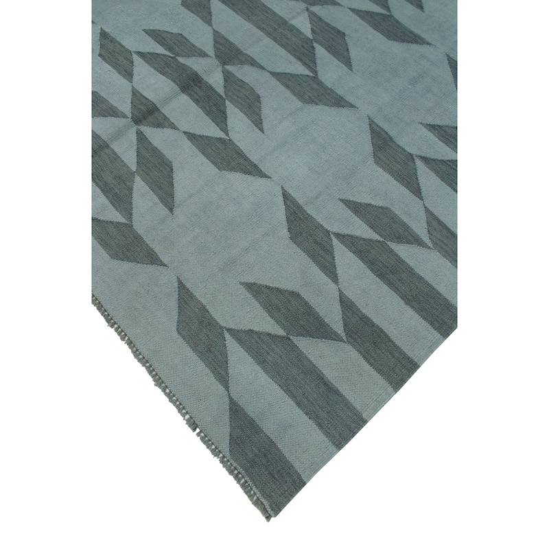 Winchester Flatweave Emmarae Grey/Ivory Rug - 6'7" x 9'6"