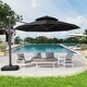 preview thumbnail 24 of 42, Crestlive Products 12ft Round Double Top Cantilever Patio Umbrella with 7-position Adjustment