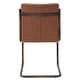 preview thumbnail 5 of 6, NPD Furniture Cooper Faux Leather Chair Rubber Gold Frame (Set of 2)
