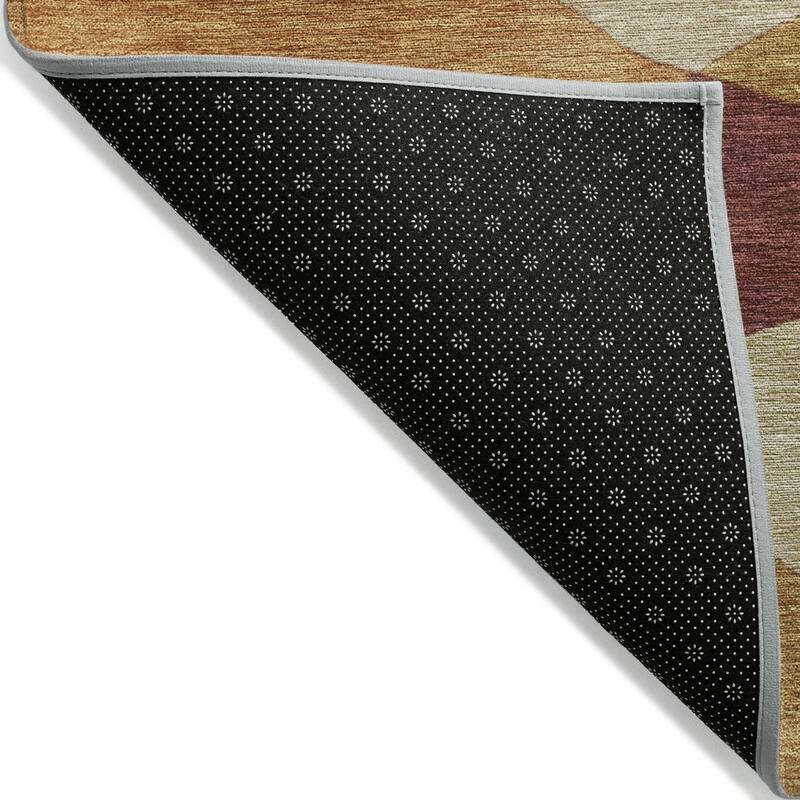 Machine Washable Indoor/Outdoor Modern Century Chantille Rug