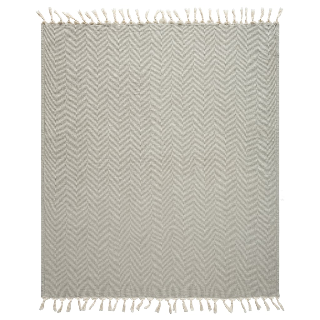 Sevita Herringbone Premium Turkish Cotton Standard Size Throw Blanket