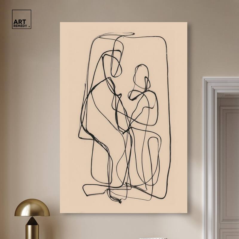 Embrace of Lines II Canvas by Art Remedy, Gallery Wrapped