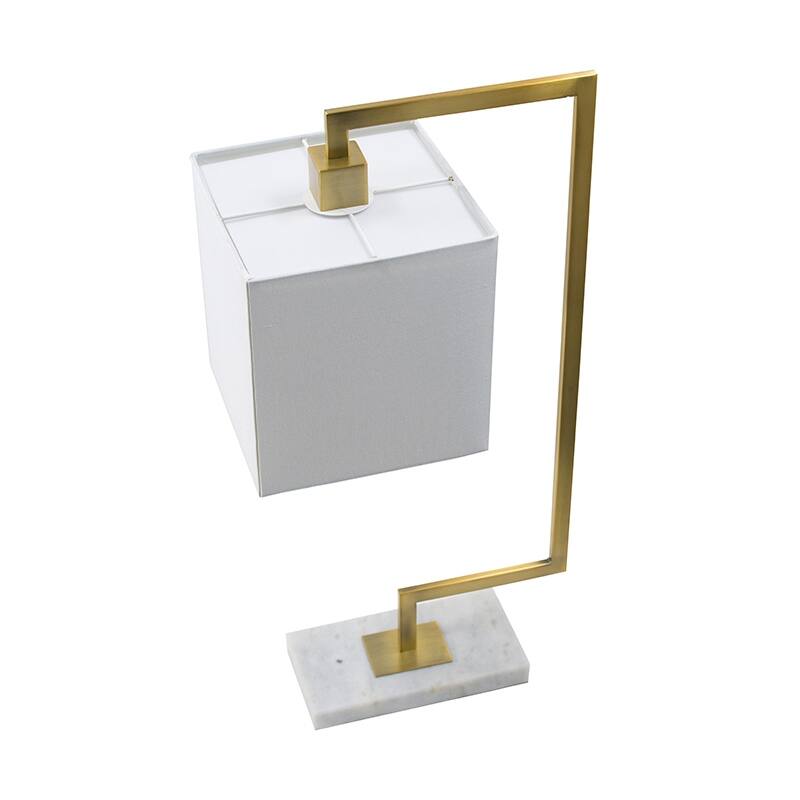 9x14.3x25.2" Metal Table Lamp With unique dual-bend arm design