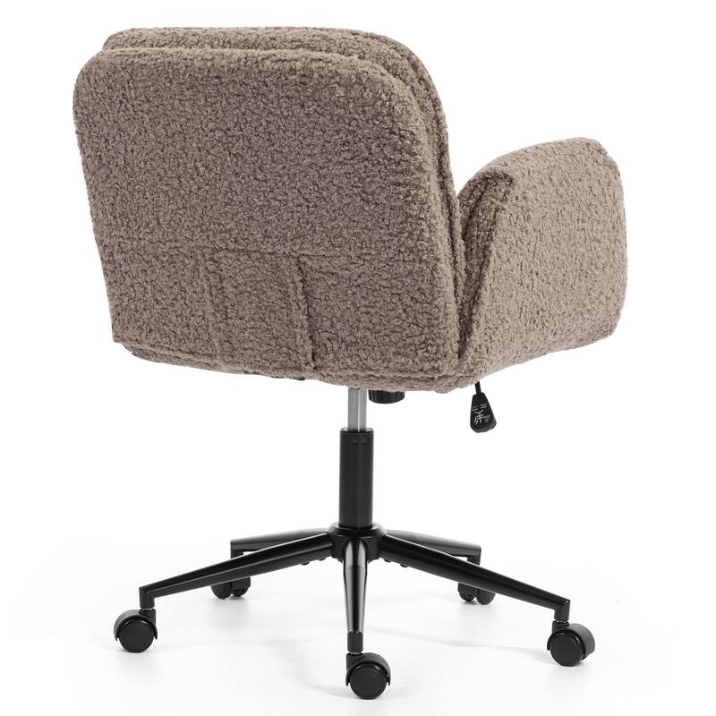 Criss Cross Chair with 5-Gear Adjustable Armrests & Wheels, Ergonomic Thickened Backrest Swivel Desk Chair for Home Office