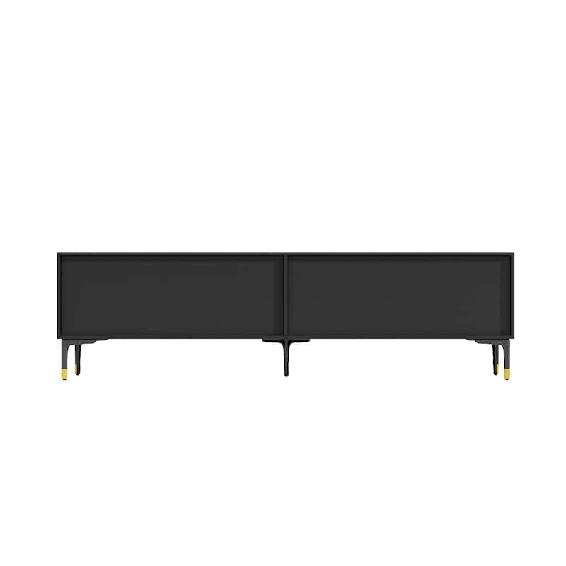 78.7 Inch TV Stand Entertainment Center with 2 Cabinets Media Console