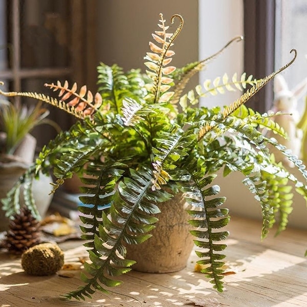 RusticReach Artificial Plant Big Rock Fern Stem 22" Tall