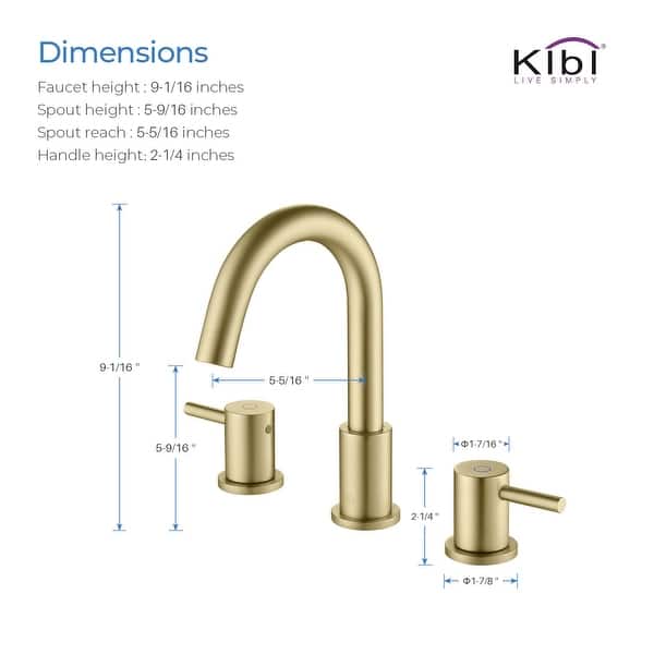 dimension image slide 1 of 4, Circular 8-inch Widespread Basin Faucet