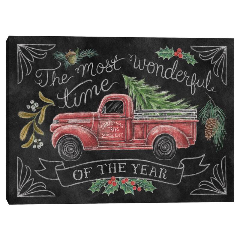 Christmas Chalk V Canvas Art Print