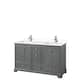 Option Dark Gray, Chrome Trim, White Cultured Marble Top