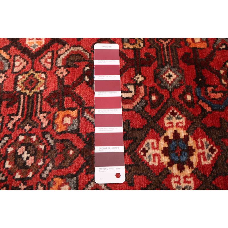 ECARPETGALLERY Hand-knotted Andelz Red Wool Rug - 3'5 x 11'0