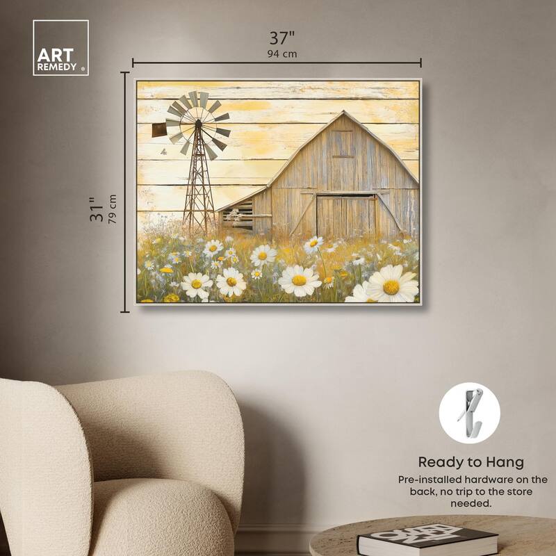 Old Windmill Canvas by Art Remedy