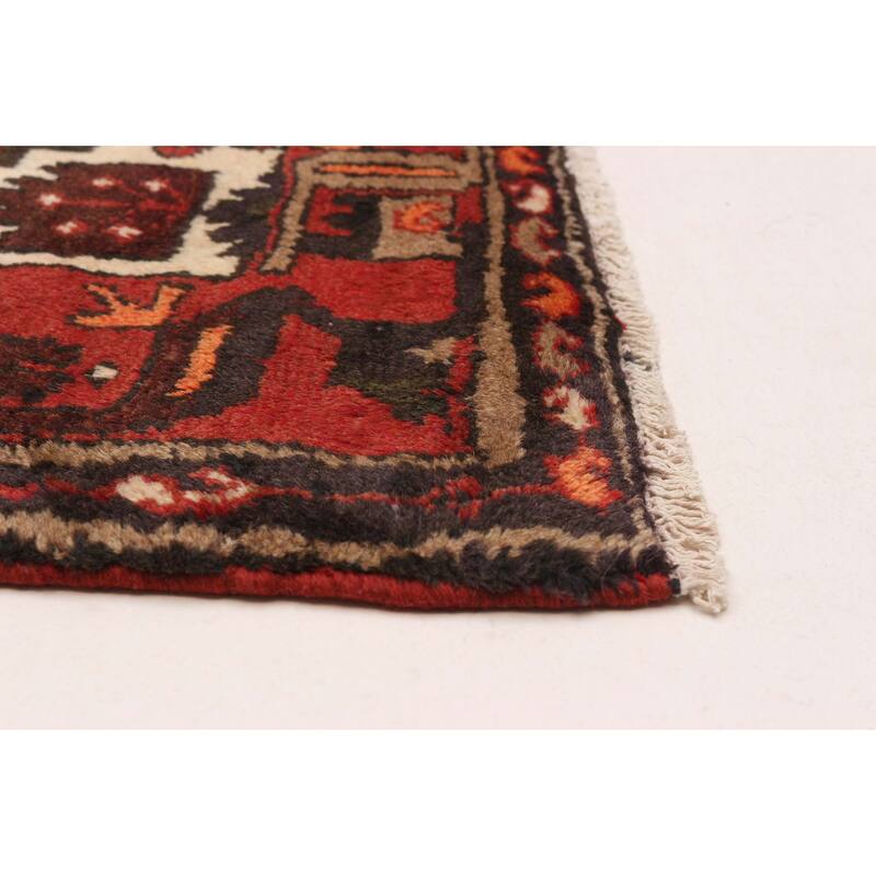 ECARPETGALLERY Hand-knotted Andelz Red Wool Rug - 3'5 x 4'11