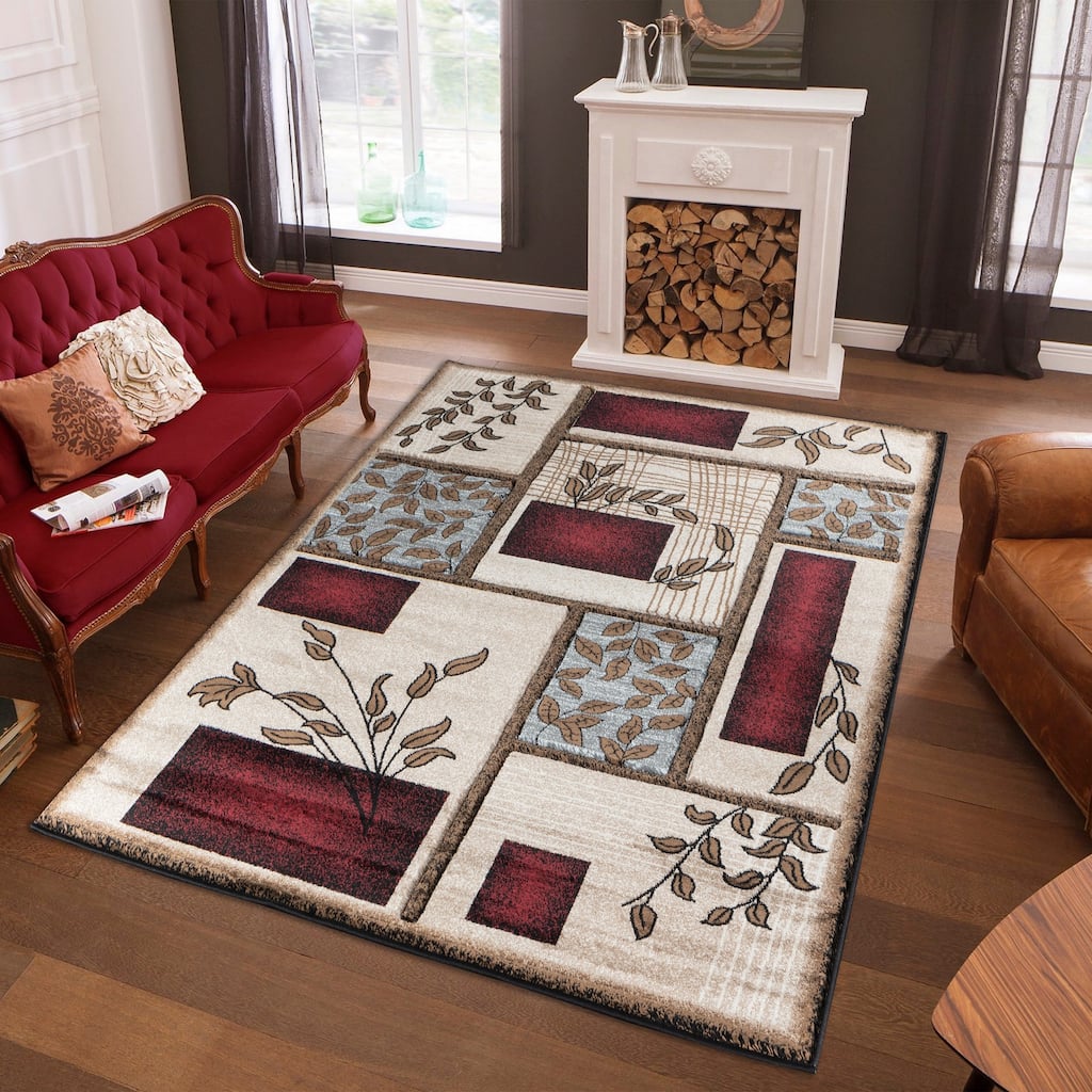Glamour Collection Polypropylene Area Rug
