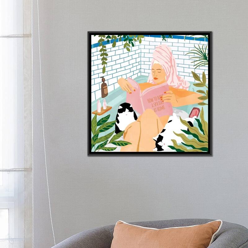 iCanvas "How To Have A Spa Day At Home" by 83 Oranges Framed